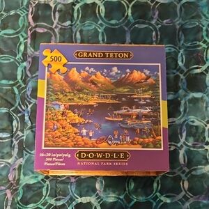 Dowdle Grand Teton Puzzle - 500 Pieces - Purple and Blue